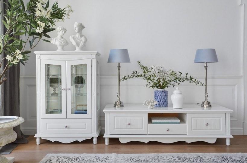 Arrediorg.it® Низкая деревянная тумба под ТВ с ящиками Princess 860 tv cabinet - Вид №4