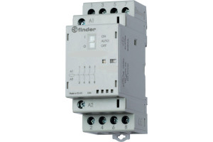 18580945 Модульный контактор 4НО, контакта 25А, = 12В AC/DC, - AgSnO2, 223400124320 Finder