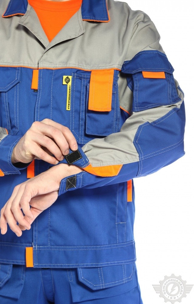 5039609 Костюм "Профессионал-2" василек-светло-серый  Летняя спецодежда  размер 72-74/206-212  - Вид №15
