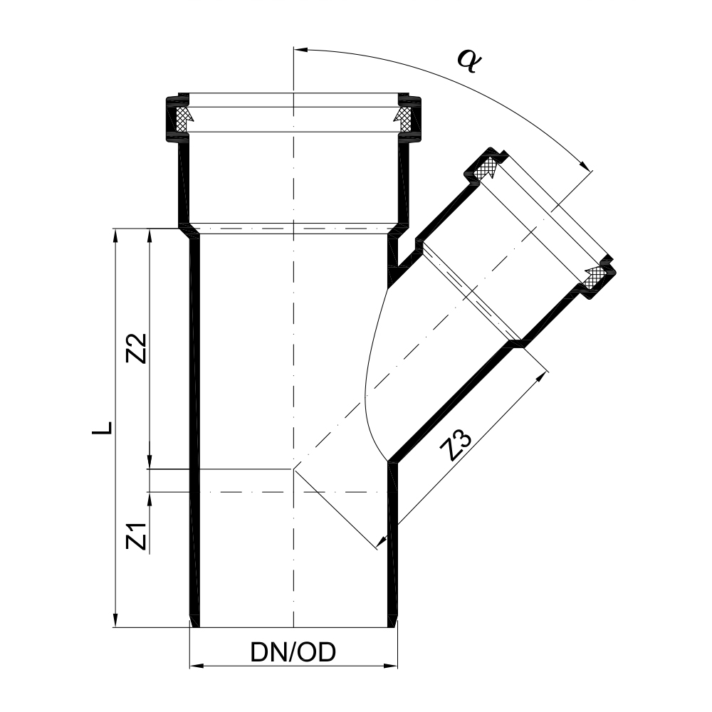 02607 Тройники Tece  - Вид №1
