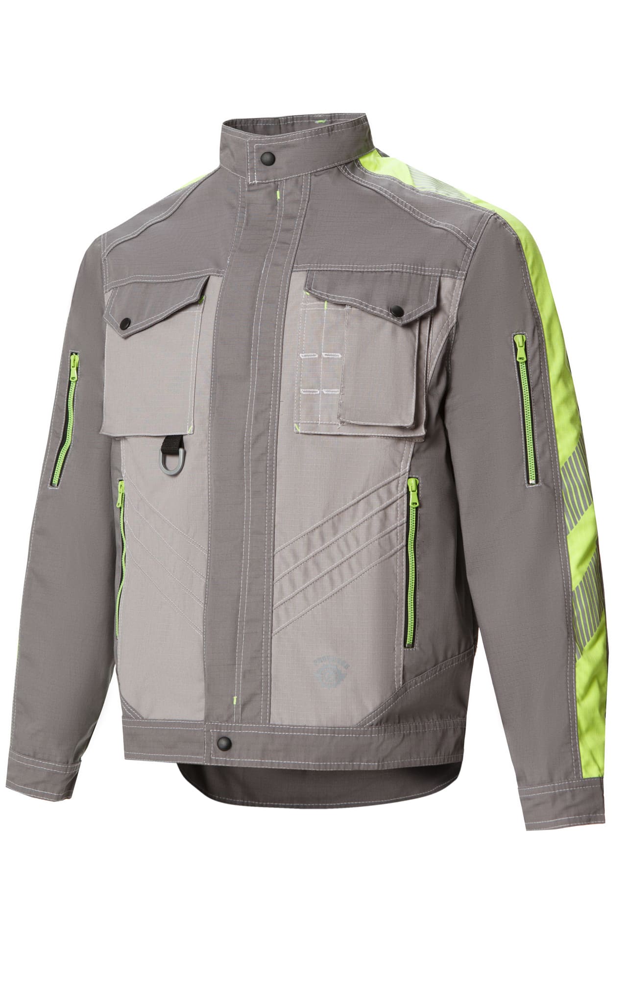 68817 Костюм "Прогресс" темно-серый светло-серый с лимонным  Летняя спецодежда  размер 52-54/170-176  - Вид №1