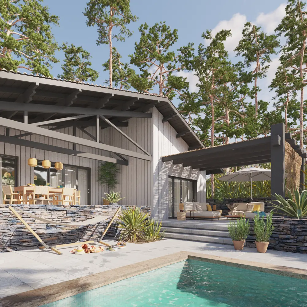 Гамак садовый 100x200 см, поликоттон/дерево, цвет бежевый Santreyd STLM-2117001 - Вид №6