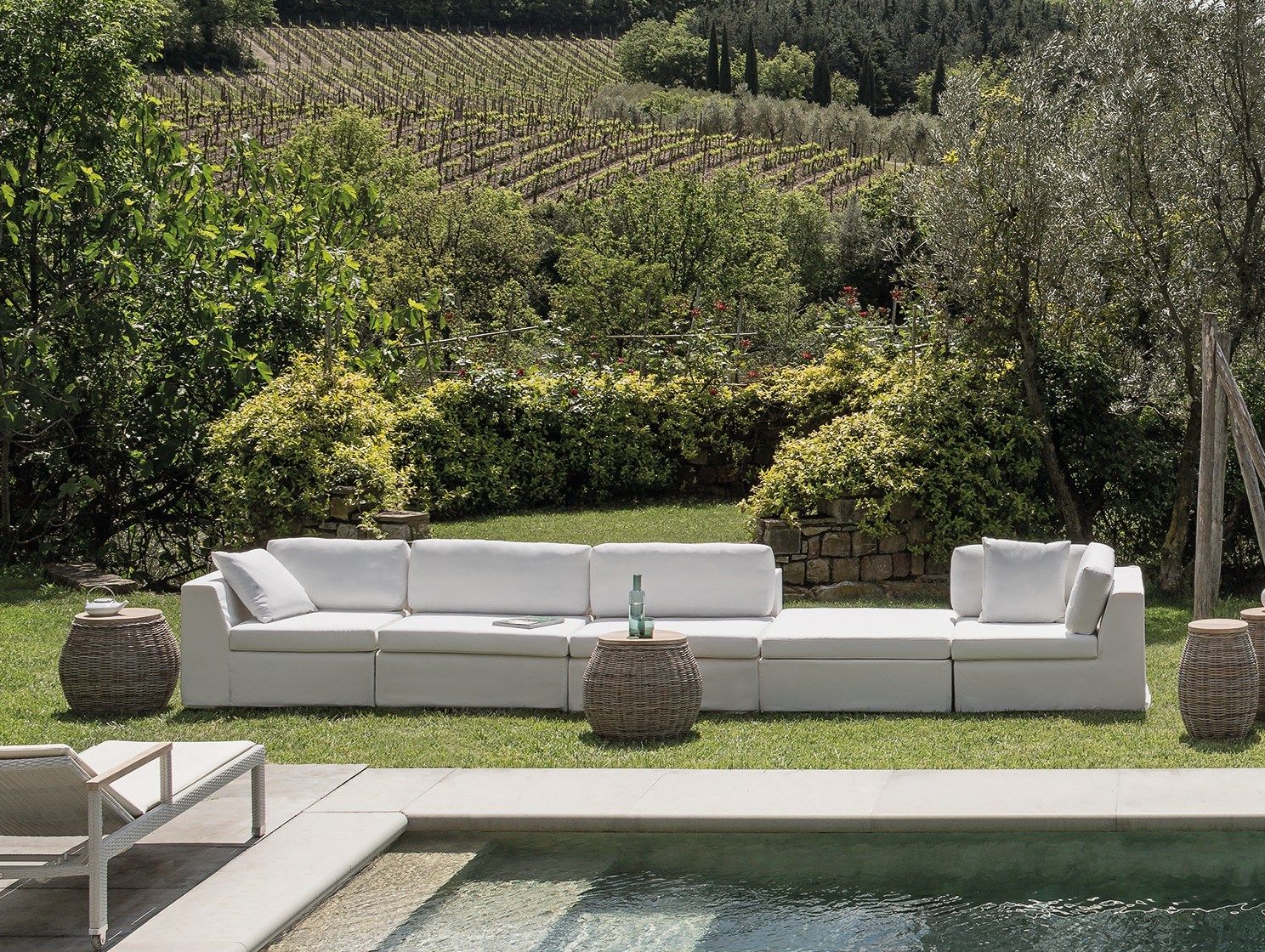 Тканевый модульный садовый диван Il Giardino di Legno Zefiro ARCH-00138200 - Вид №4