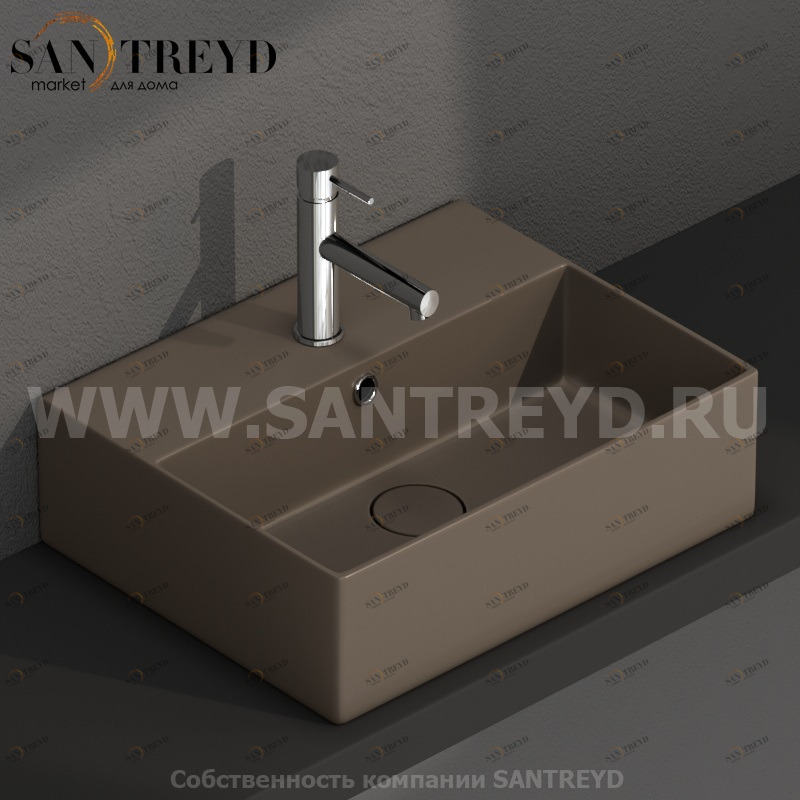 IN046CS Подвесная раковина настенная прямоугольная Ceramica Globo T-EDGE