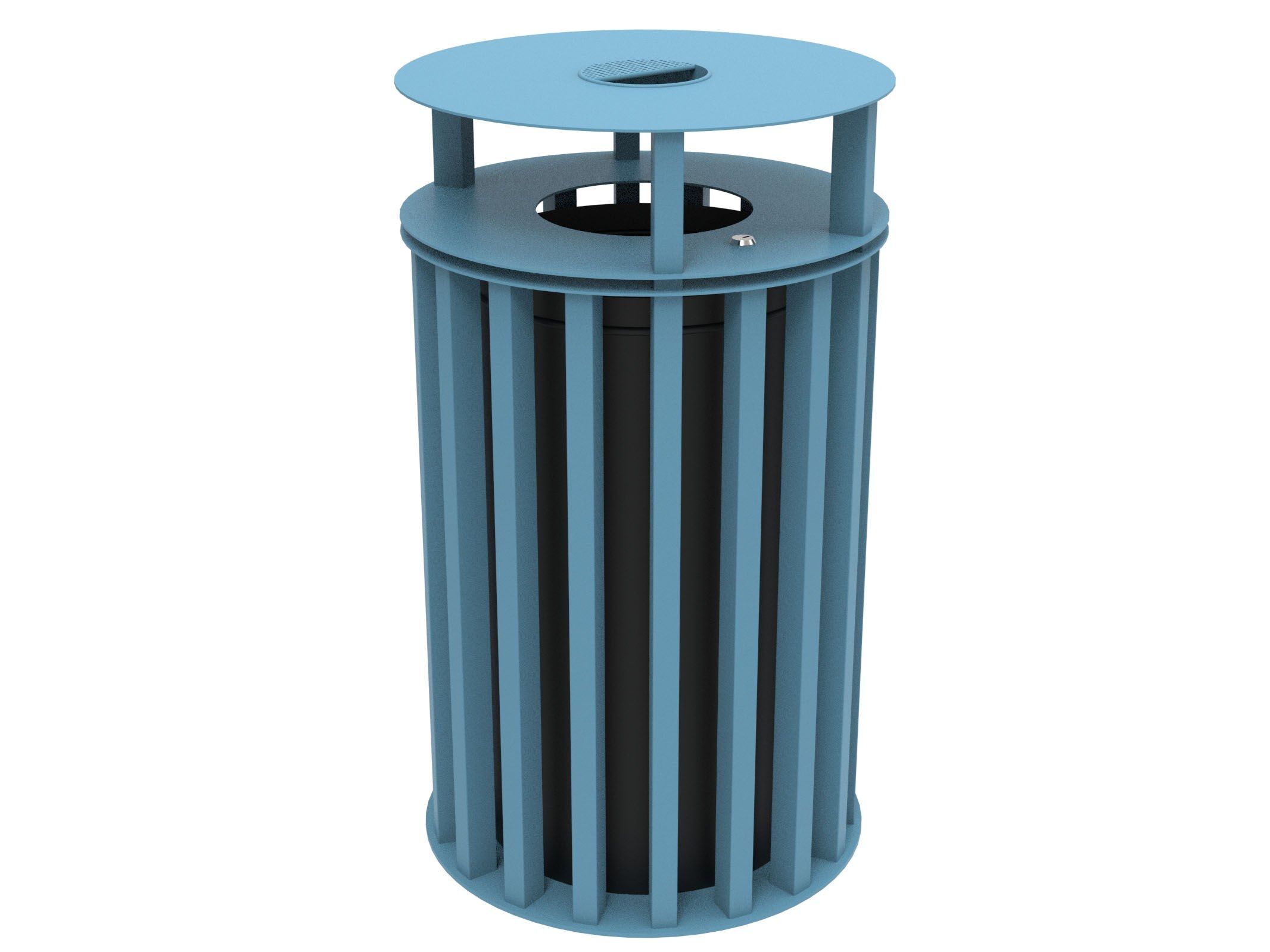 Оцинкованная стальная корзина для мусора с пепельницей Lazzari Динамо ARCH-00058102 - Вид №25