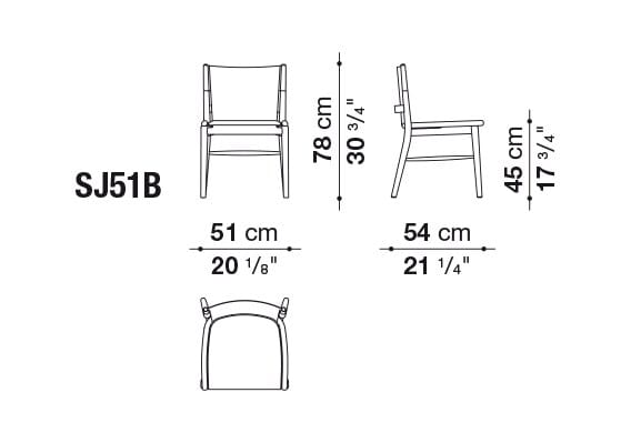 Деревянный и кожаный стул B&B Italia Jens ARCH-00153007 - Вид №2