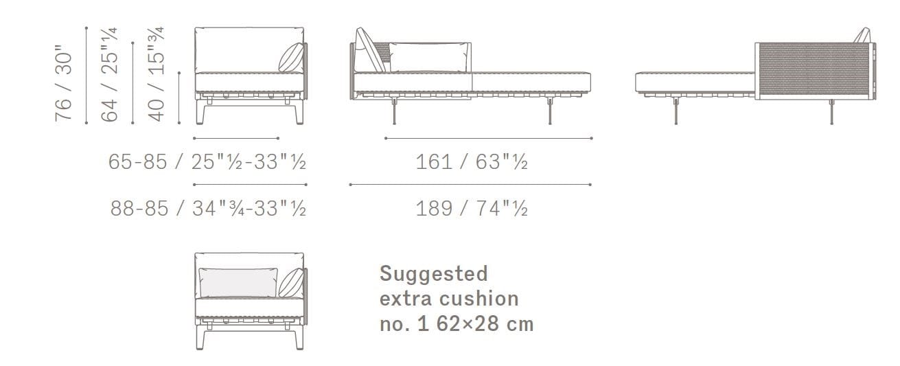 Мягкая ткань Dormeuse Poltrona Frau коллекция - диваны и кресла ARCH-00038313 - Вид №2