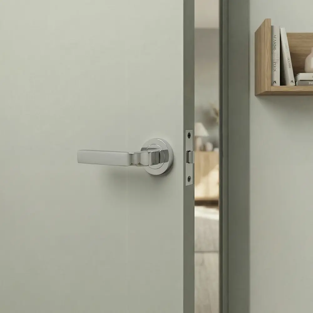 Дверные ручки Punto Evo без запирания цвет хром STLM-2080554 - Вид №4
