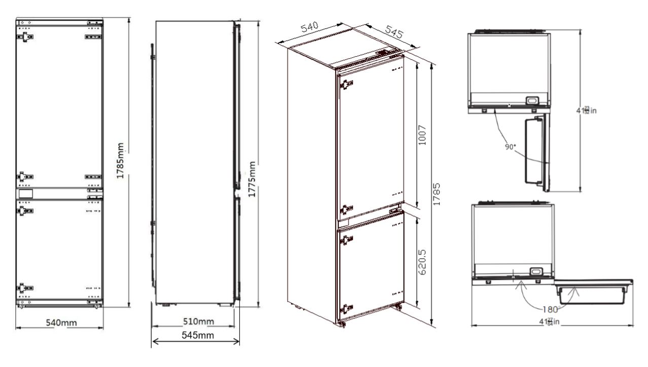 4775191 Встраиваемый холодильник DEXP BIB220AMA STDN-0105728 - Вид №11