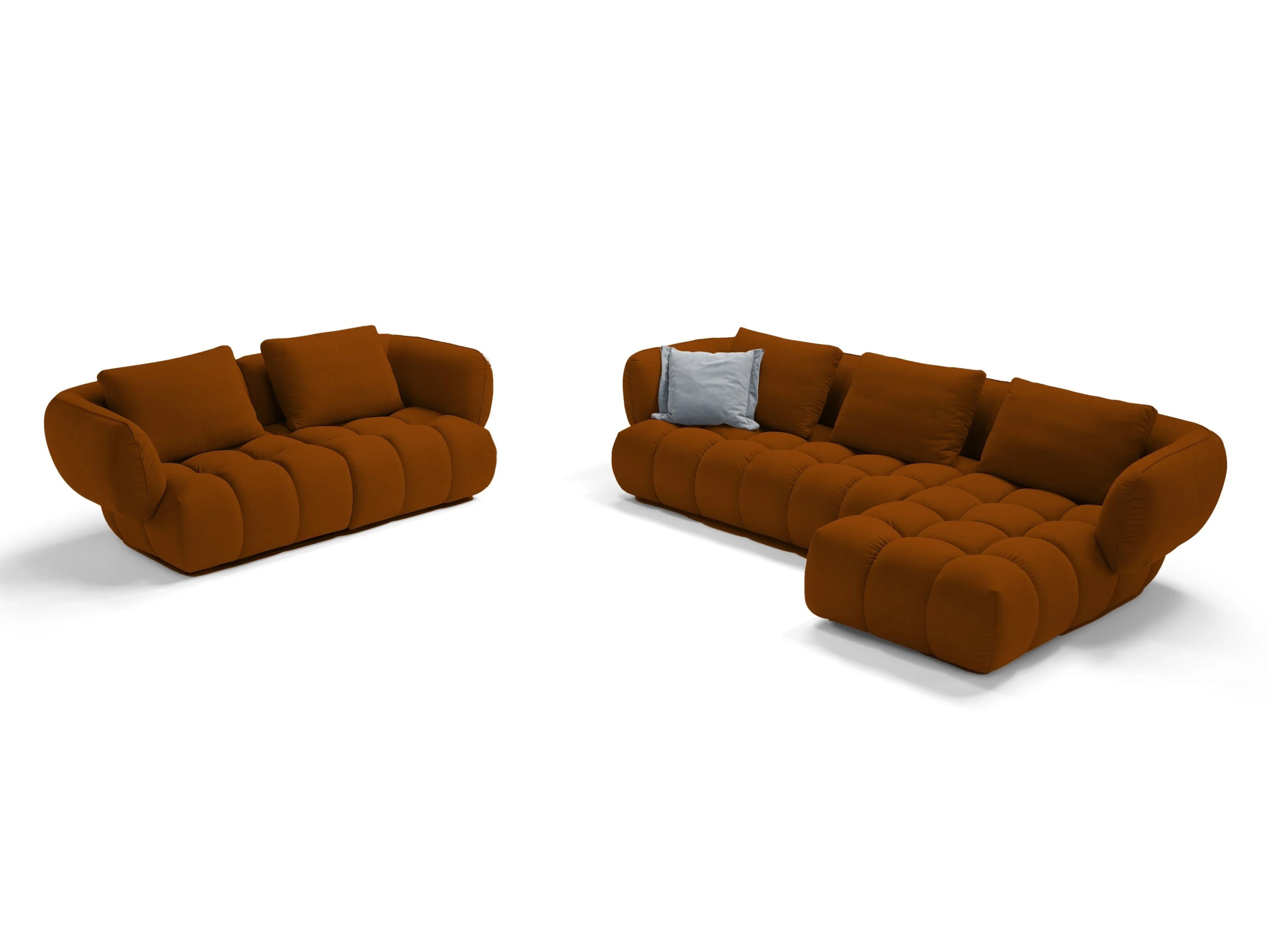 Кожаный диван с полуостровом на 4 места Sofanella море ARCH-00077692 - Вид №2