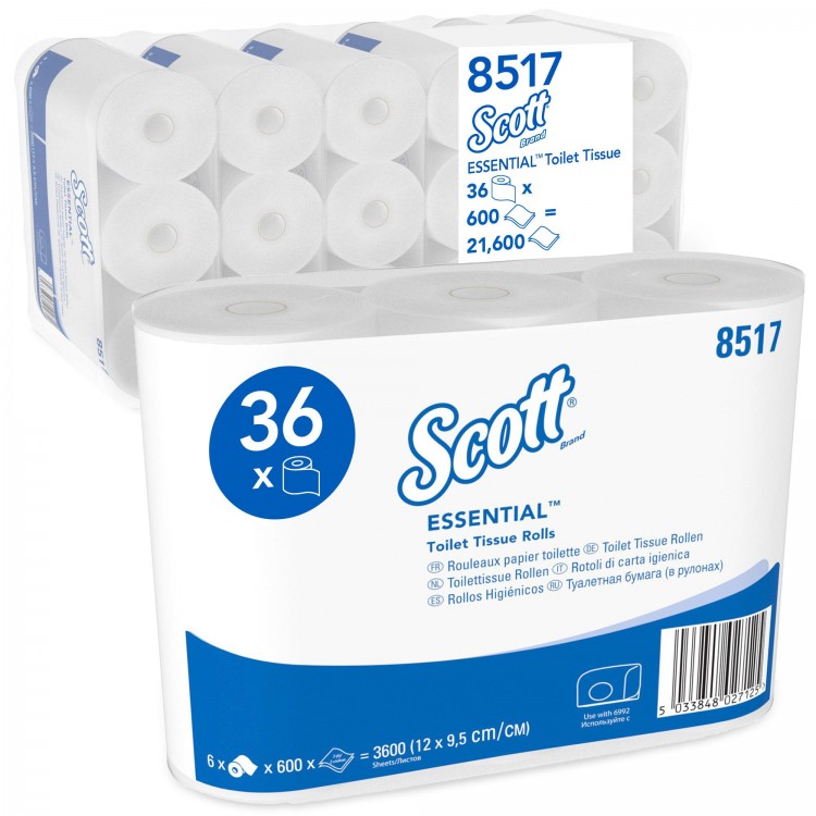 8517 Kimberly Clark Туалетная бумага рулонная Kimberly-Clark Scott 8517 2-слойная 6 рулонов по 72 м 