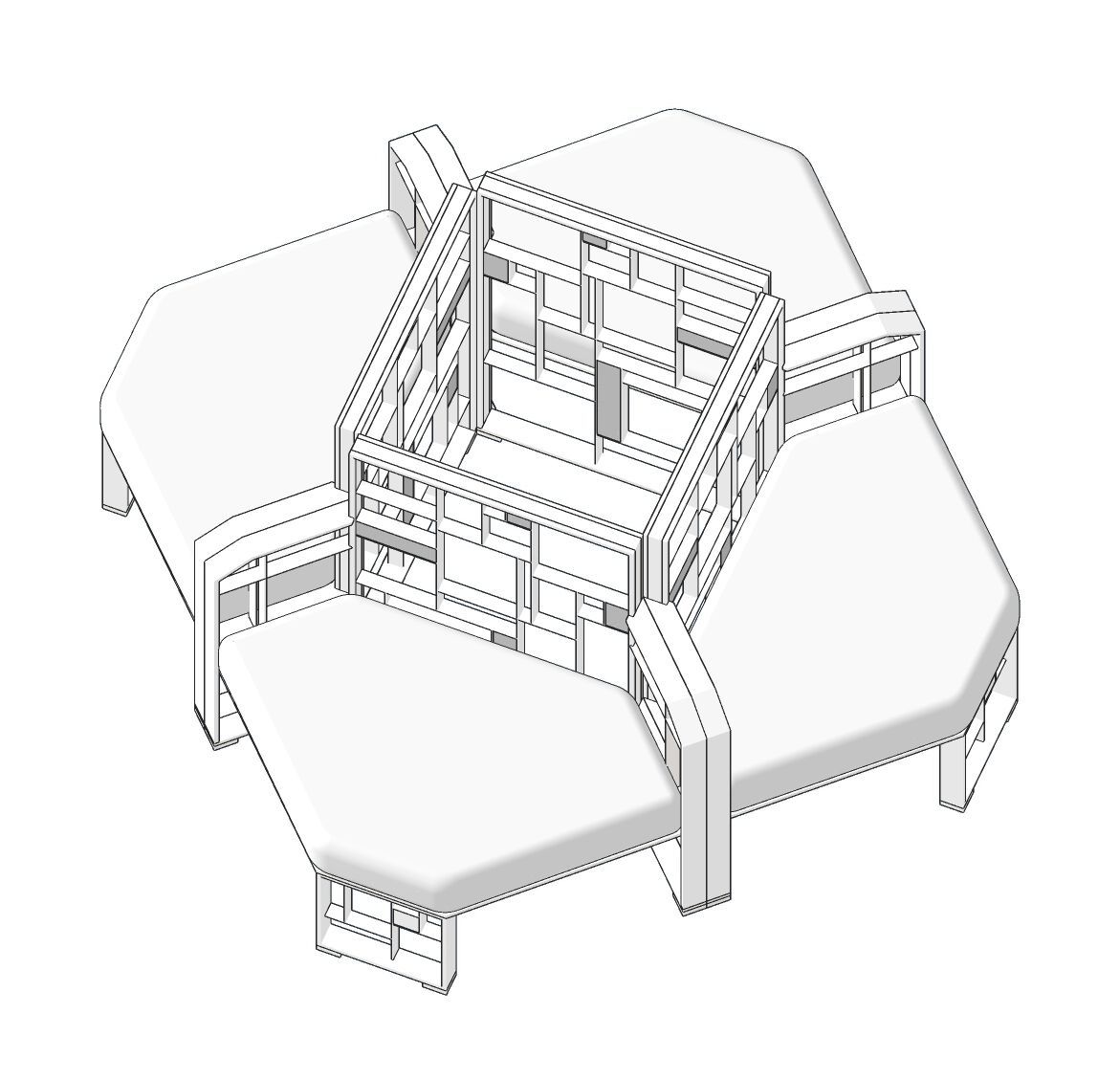 Латунное кресло с подлокотниками Galbiati Exclusive Interiors ARCH-00031287 - Вид №6