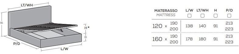 Nidi Кровать двуспальная с обивкой sun-id-1464983 - Вид №6