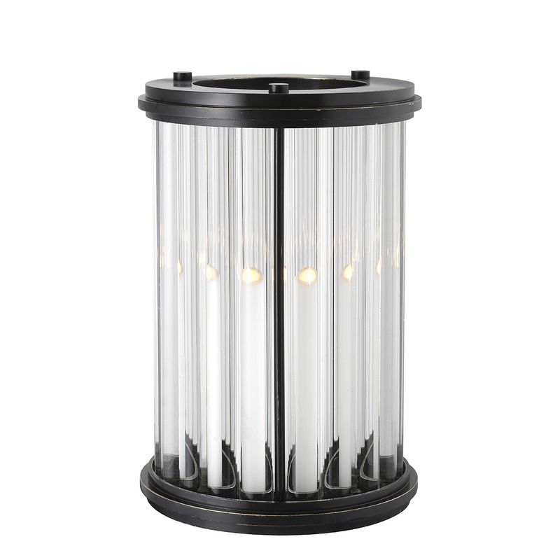 Подсвечник стеклянный прозрачный с черным ободком Ruhlmann L от Eichholtz EICHHOLTZ EICHHOLTZ 060268 Черный  - Вид №1