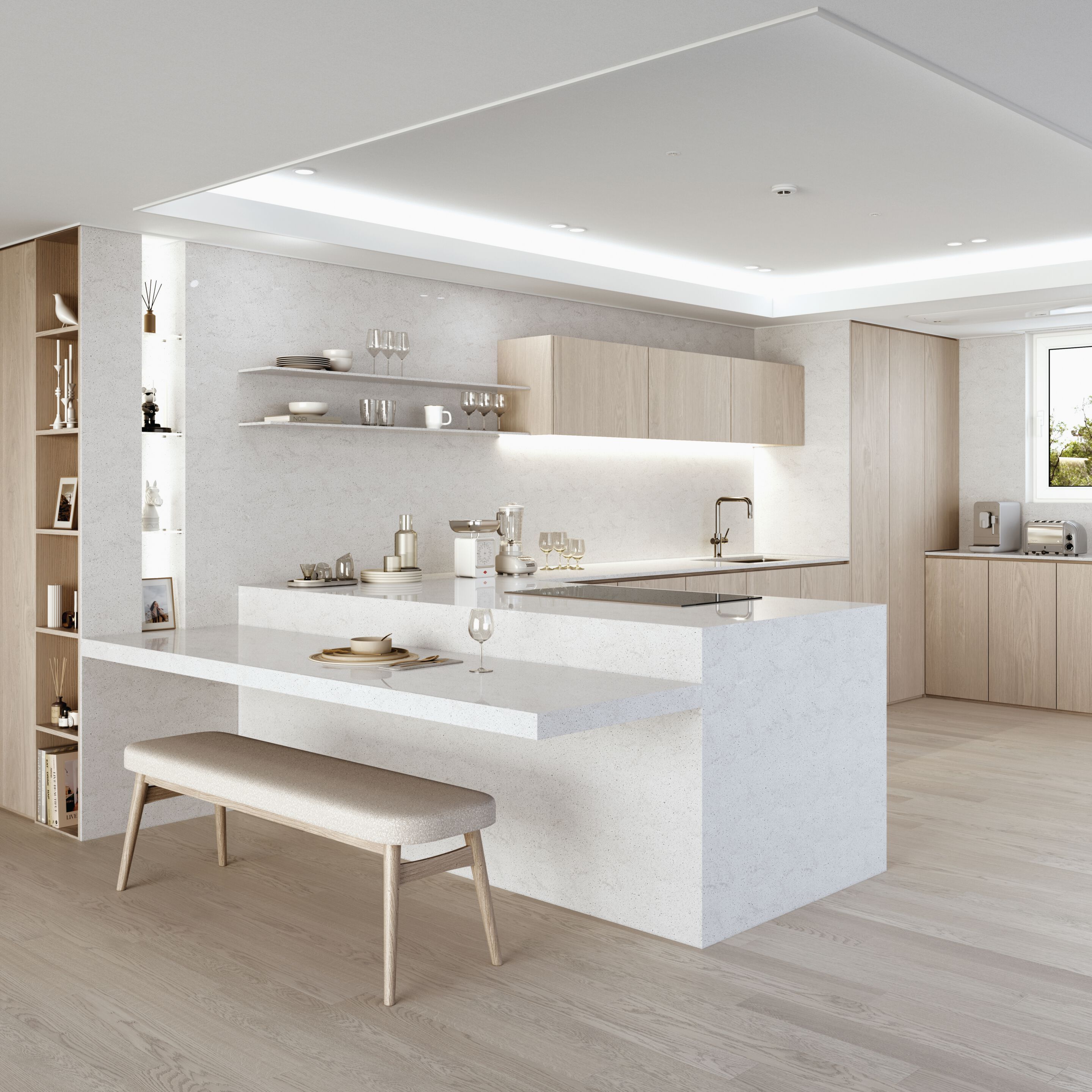 Трехмерная поверхность в твердой поверхности HIMACS HIMACS Gravilla ARCH-00118183 - Вид №3