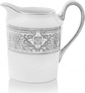 10561981 Haviland Молочник 250мл "Матиньон" (белый, платиновый декор) Фарфор