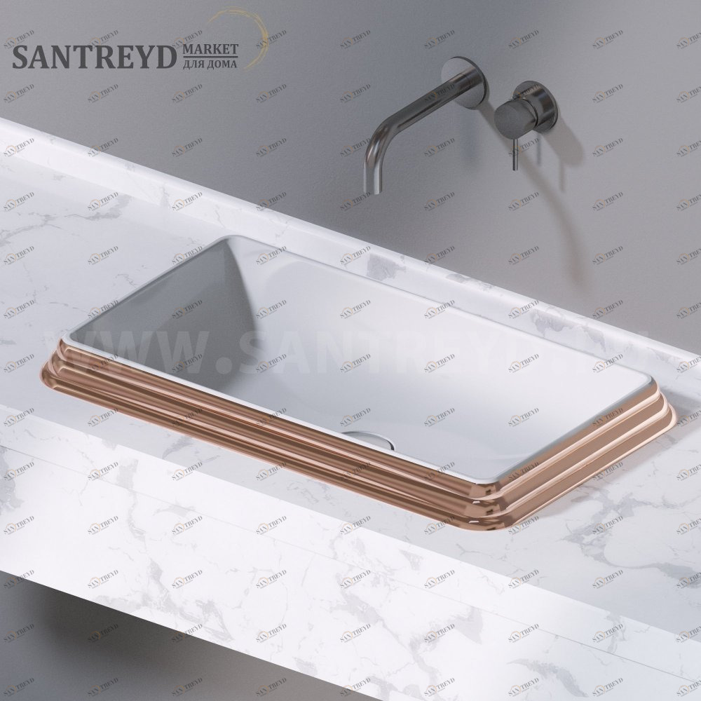 L611257 Накладная раковина под столешницу  прямоугольная A. e T. Italia GLASS AeT ITALIA