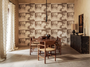 Льняная огнестойкая настенная ткань