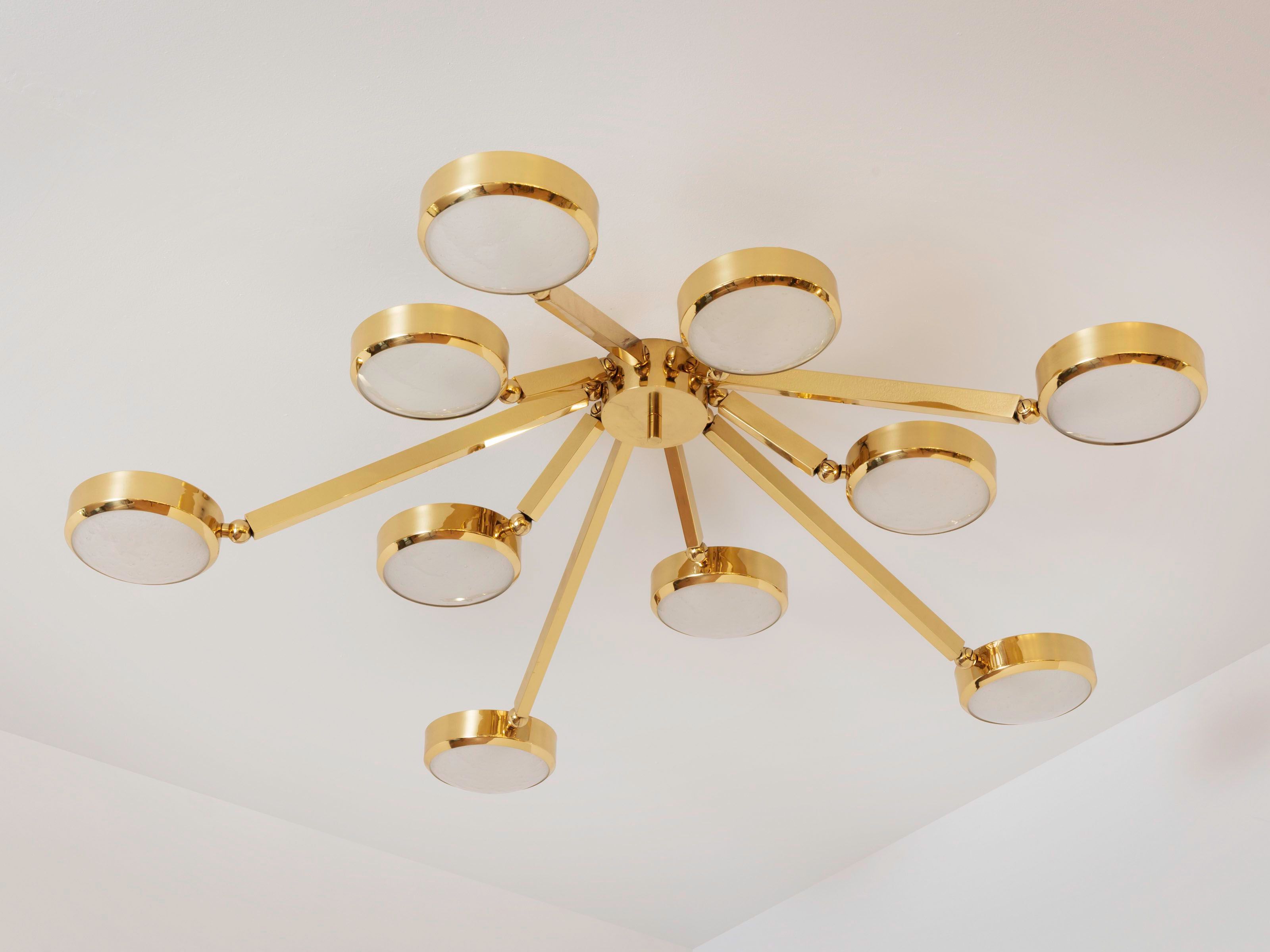 Металлический потолочный светильник GASPARE ASARO OCULUS - MURANO GLASS ARCH-00119367 - Вид №3