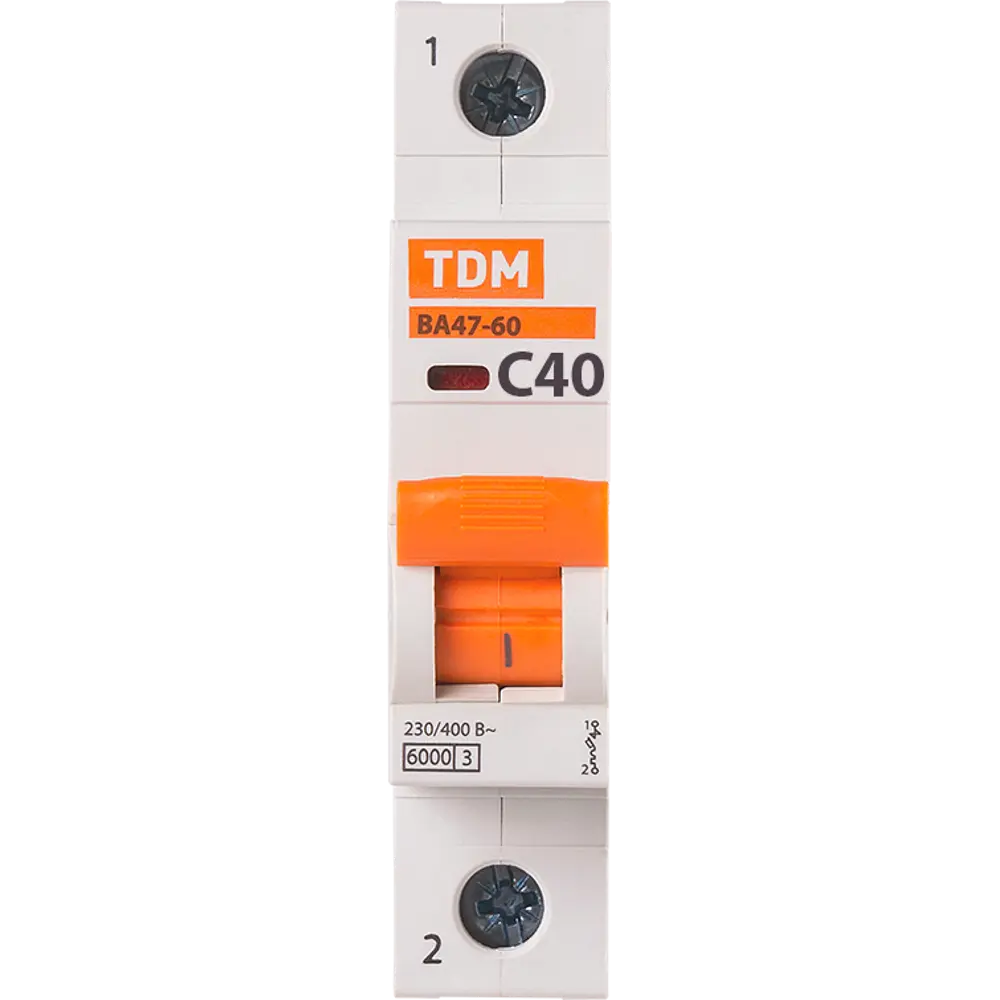 Автоматический выключатель Tdm Electric ВА47-60 1P C40 А 6 кА SQ0223-0081 84399505 STLM-2037649  - Вид №1