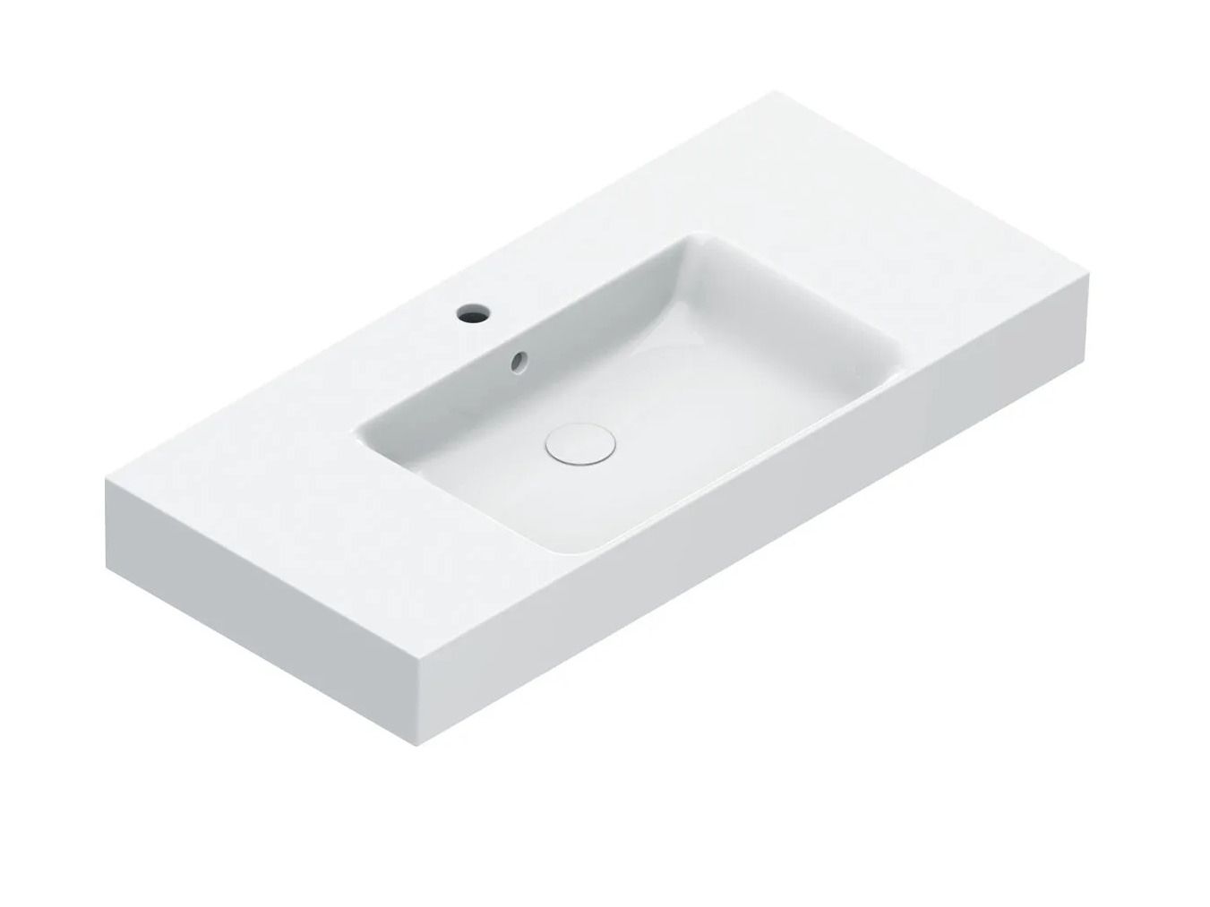 Прямоугольная раковина с переливом и столешницей CERAMICA CATALANO премиум ARCH-00070236