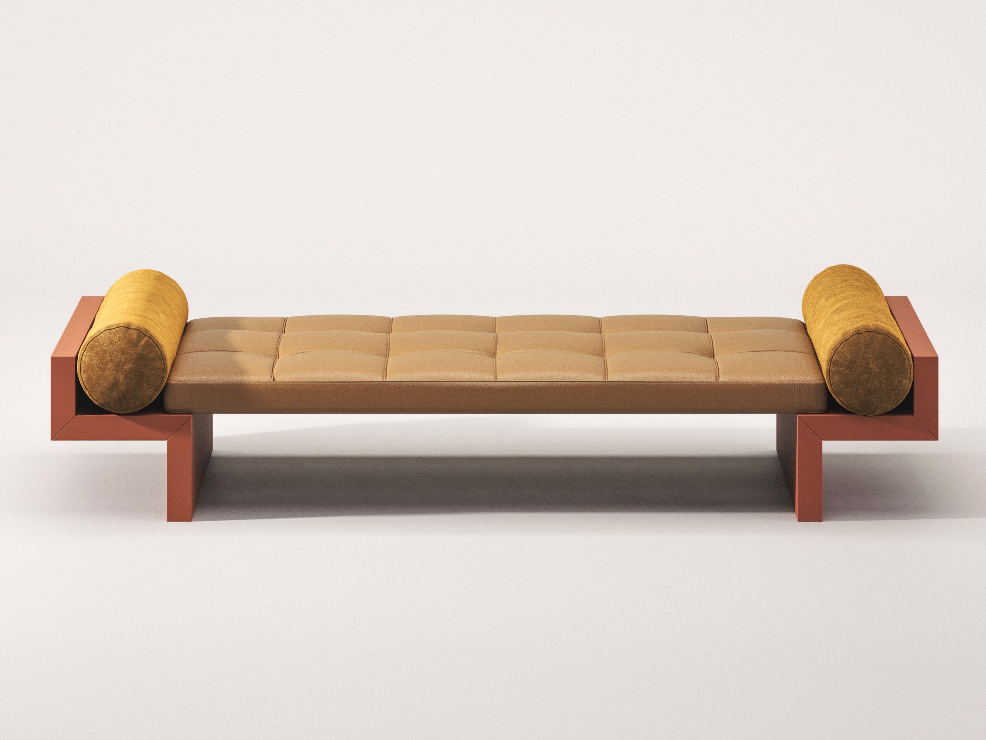 Dormeuse capitonné кожа с деревянной рамой Falsasquadra ARCH-00127259