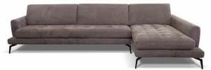 Rossini Sofas Мягкий кожаный диван с шезлонгом