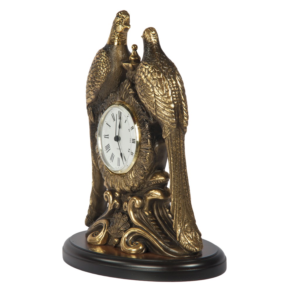 43007 Часы настольные Павлины Бронза BOGACHO 4627138242339 - Вид №3
