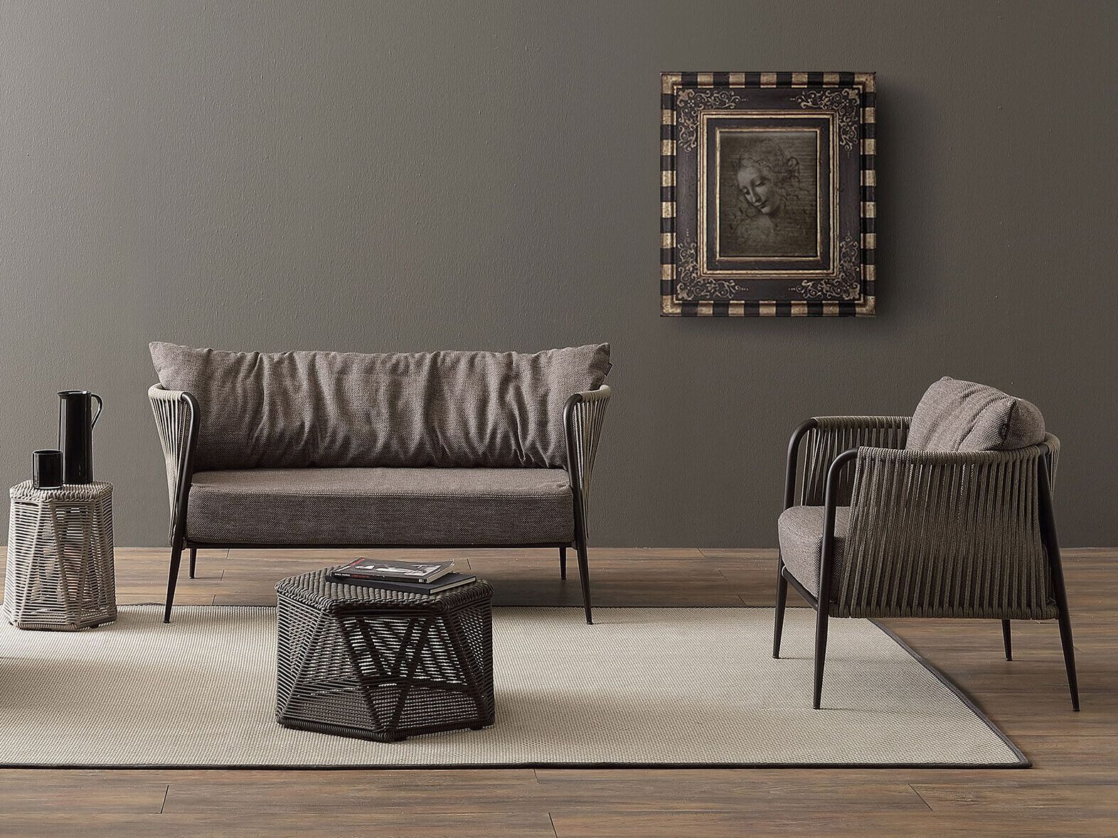 2-местный технический тканевый садовый диван Nodo Italia Eva ARCH-00120463 - Вид №3