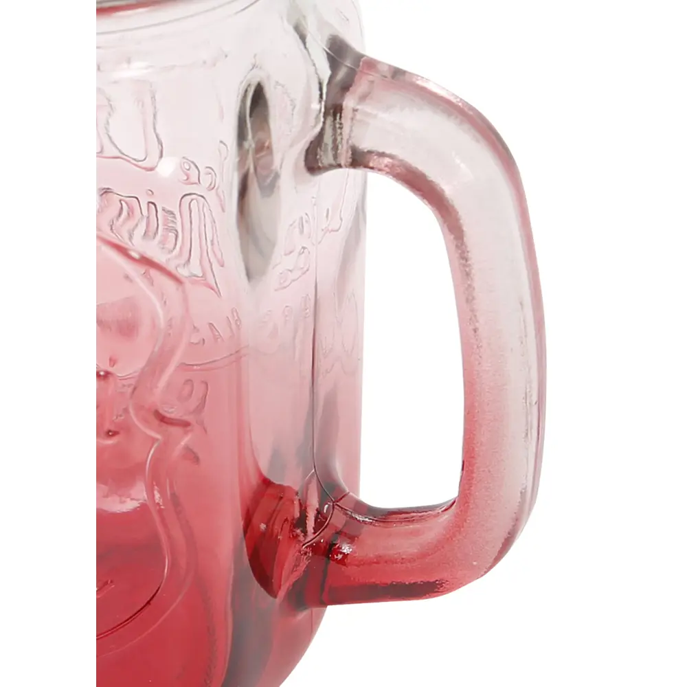 Стакан с трубочкой 500 мл стекло цвет красный Santreyd MS-BL-500R STLM-2074935 - Вид №3