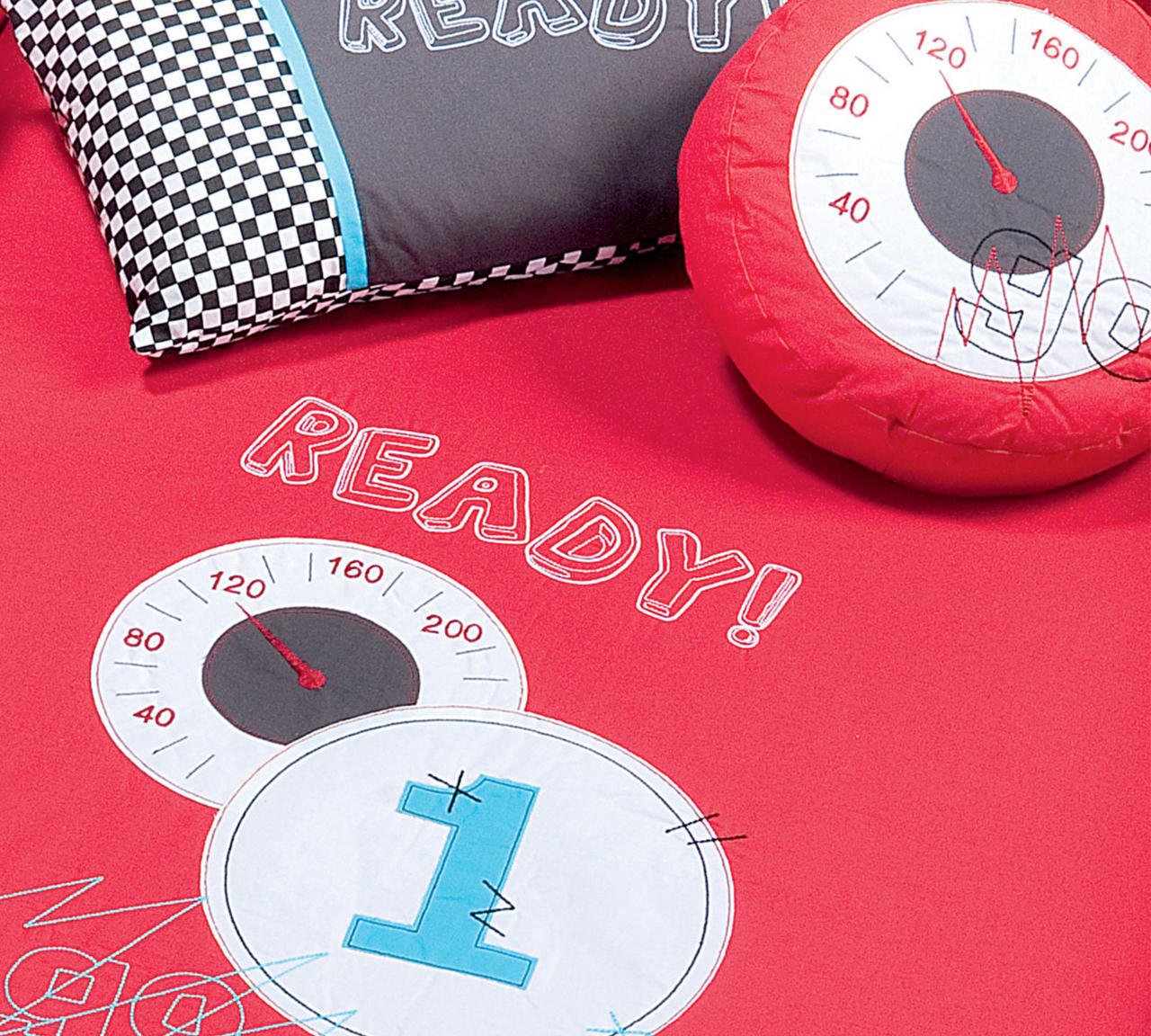 Покрывало детское 90х200 см с 2 подушками красное Bispread CILEK CHAMPION RACER 00-3832458 Красный Santreyd  - Вид №3