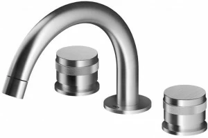 MGS Смеситель для раковины на 3 отверстия из нержавеющей стали Ergon