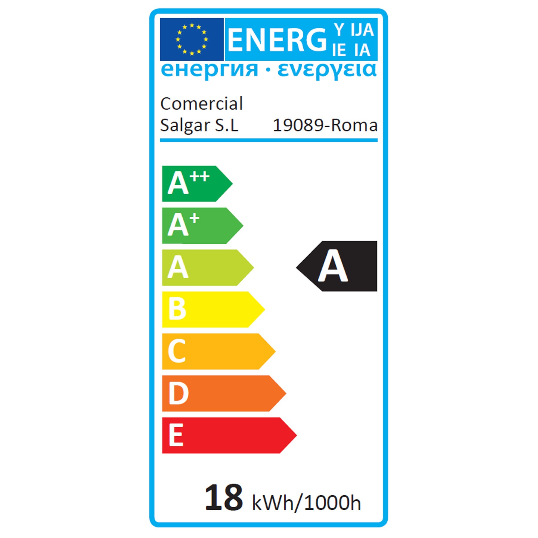19089 SALGAR Зеркало ROMA 800 с белой рамкой LED свет (18W) IP44 600 x 800 мм - Вид №3