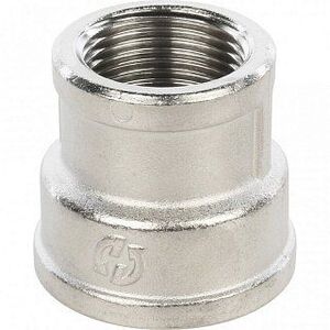 Муфта переходная ВВ 1х3/4" никель STOUT