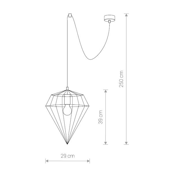 Подвесной светильник Nowodvorski Wood Diamond 9372 NOWODVORSKI WOOD DIAMOND 199583 Бежевый  - Вид №1