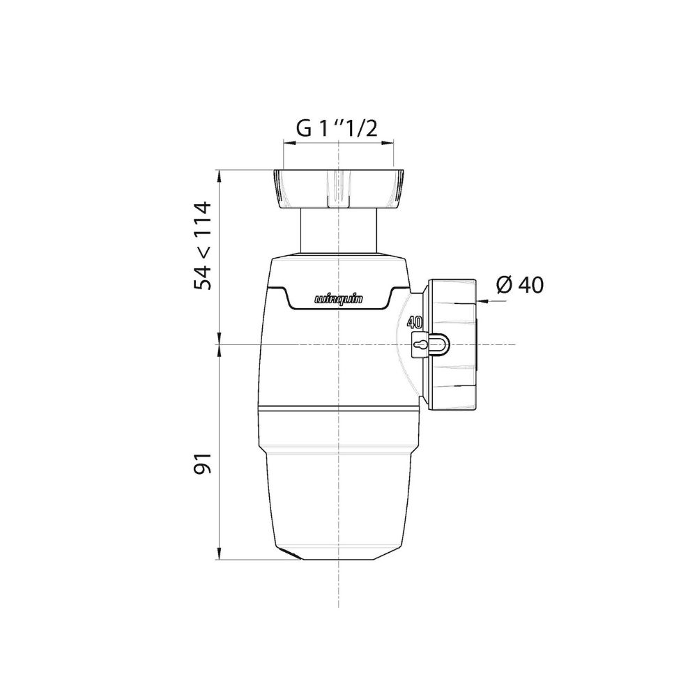Сифон WIRQUIN NEO  1 ?  х 40 мм  без выпуска (30987072) 30987072 Santreyd  - Вид №1