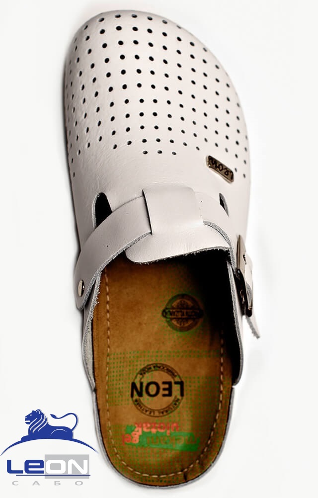 61963 Сабо "Leon" мужские белые LEON  Медицинская обувь  размер 44  - Вид №3
