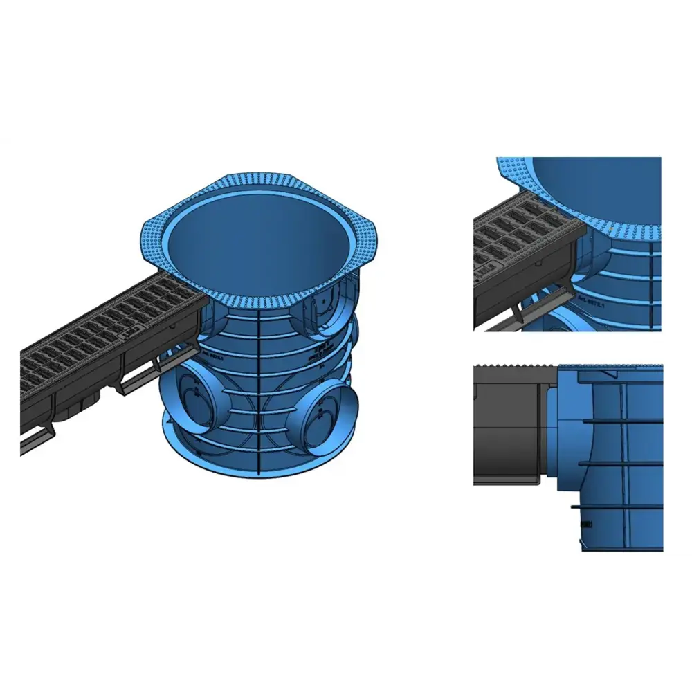 Лоток Standartpark Spark 1 пластиковый 1000x90x90 мм с пластиковой решеткой класса А15 STLM-2097155 - Вид №7