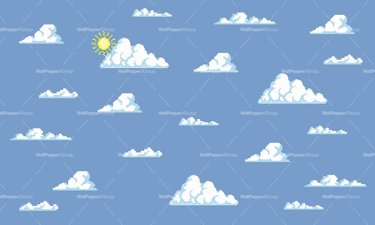 Carta da parati PVC free, eco-friendly, lavabile WallPepper CLOUDY PIXEL ARCH-00151641 - Вид №1