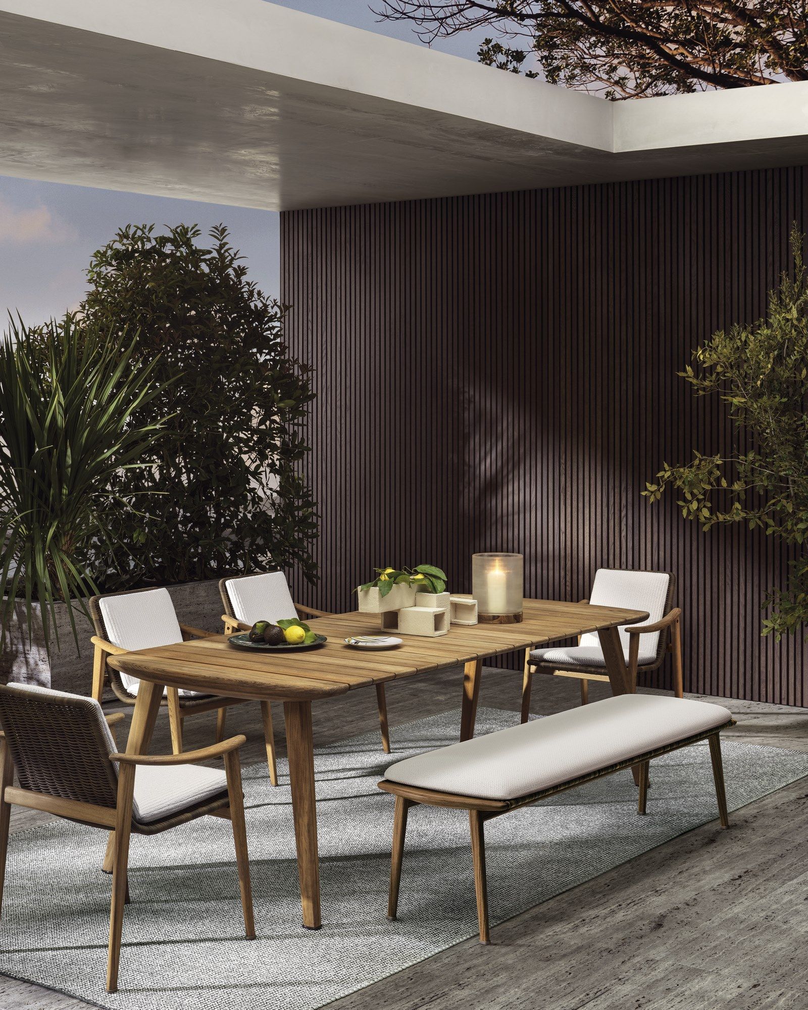 Открытый стол из тикового дерева Minotti Fynn Outdoor ARCH-00047045 - Вид №1