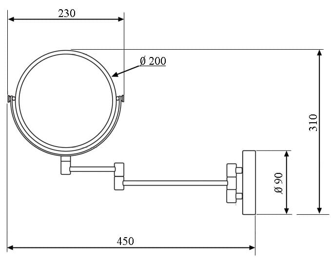 Настенное двухстороннее круглое увеличительное зеркало Spekkio Epsilon ARCH-00019644 - Вид №1