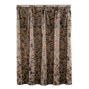 Штора на ленте Inspire Voi 140x260 см цвет бежево-коричневый