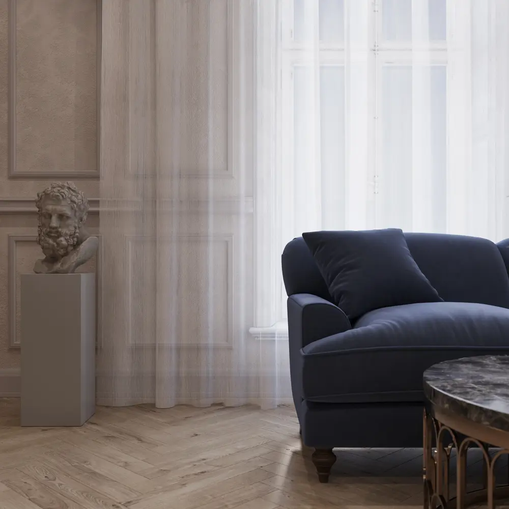 Тюль на ленте Feri 300x280 см цвет серебро MIAMOZA STLM-2088308