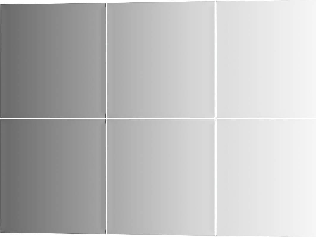 BY 1503 Зеркальная плитка с фацетом 10 mm - комплект 6 шт EVOFORM Refractive