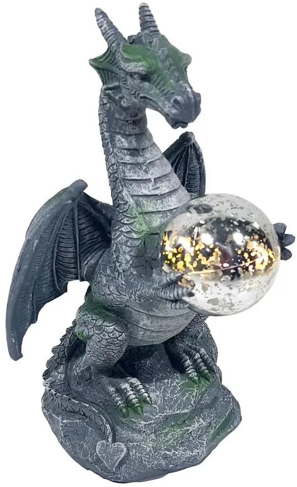 Santreyd Дракон с магическим шаром — садовая фигура для ландшафтного дизайна 89351746