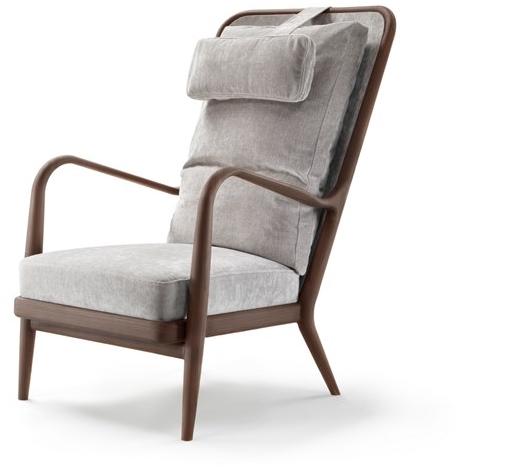 Flexform Кресло Bergere из ткани с подголовником sun-id-1458907 - Вид №1