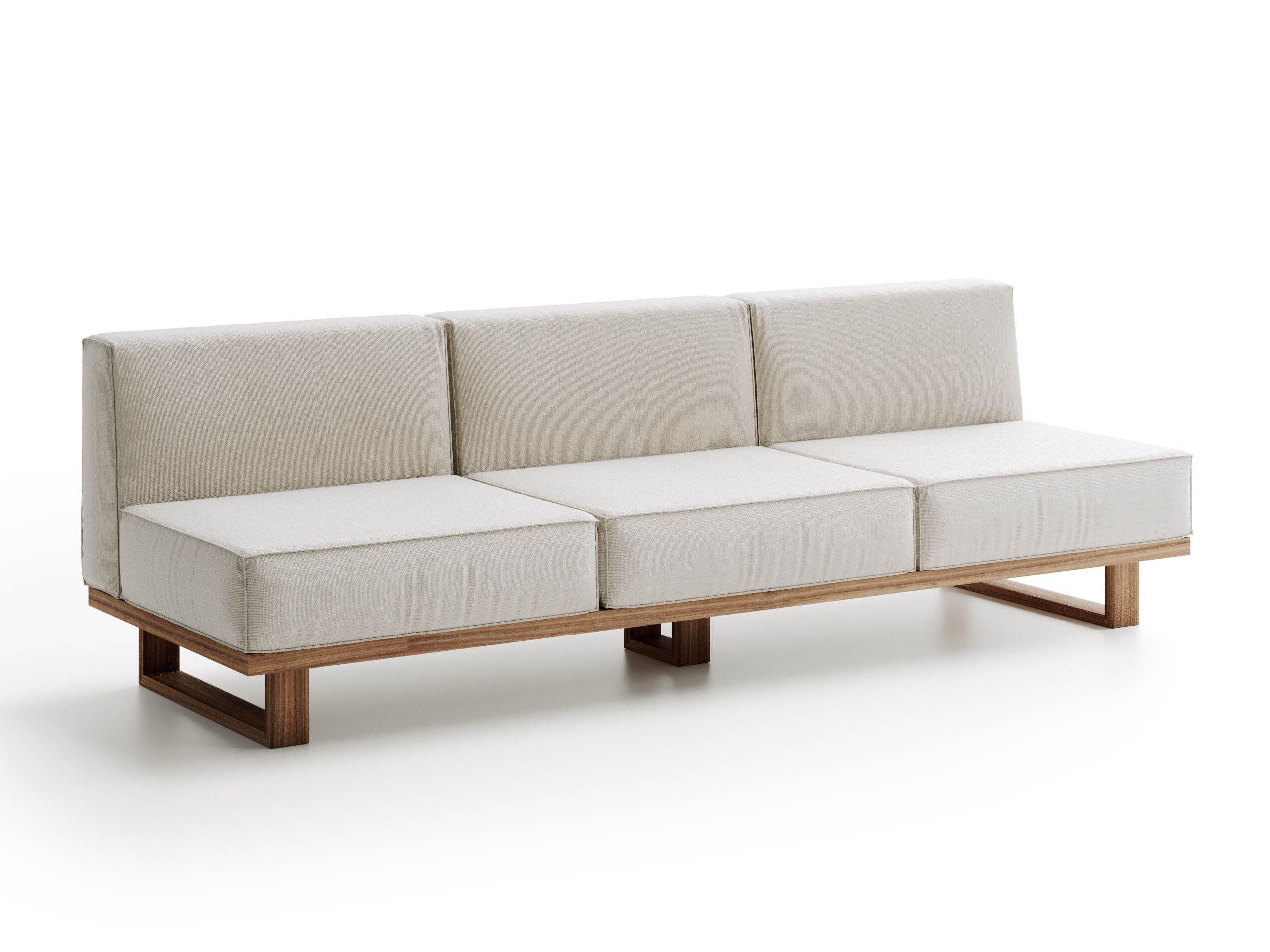 3-местный садовый диван из тикового дерева и ткани Atmosphera 9.Zero ARCH-00067337 - Вид №2