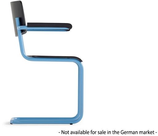 Adico Консольный стул из нержавеющей стали и дерева с подлокотниками sun-id-1425520 - Вид №3