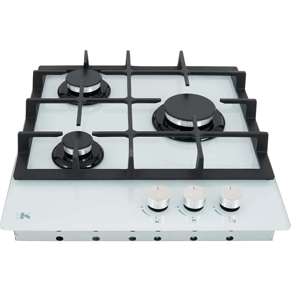 Газовая варочная панель Kitll KGG 4501 45 см 3 конфорки цвет белый STLM-2198608 - Вид №2