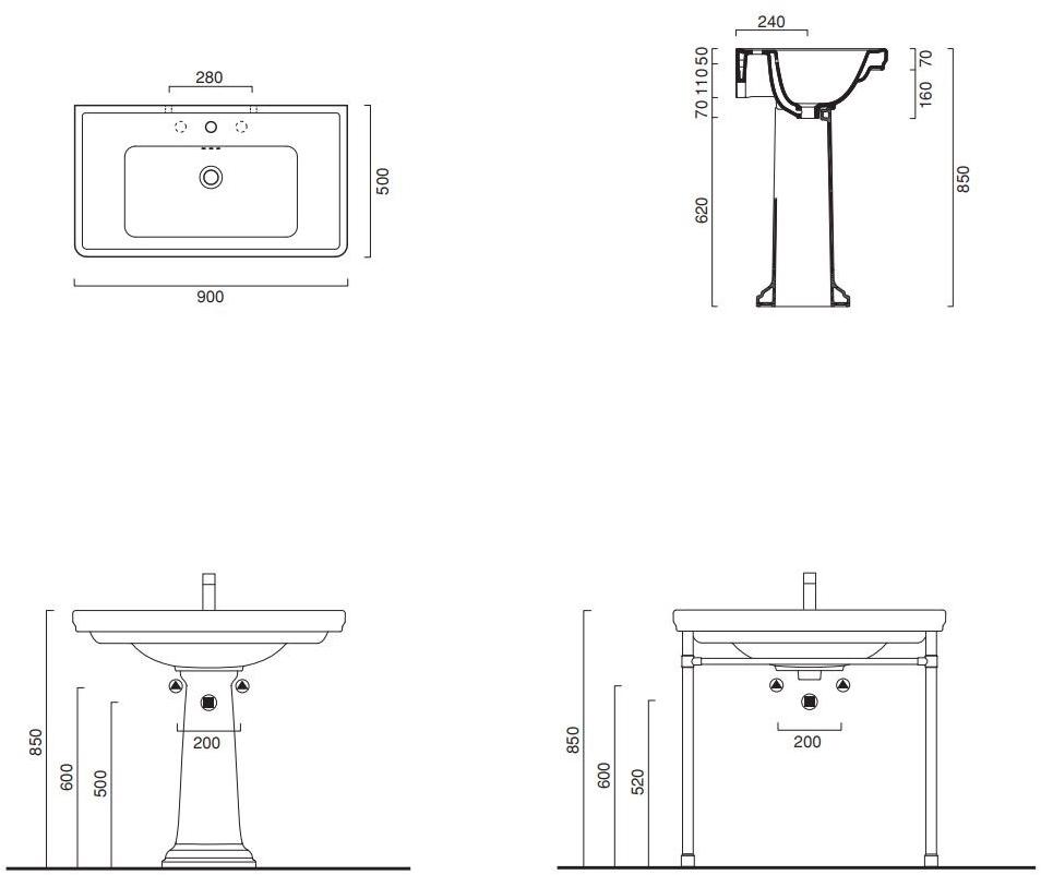 Накладная раковина на столешницу  овальная CERAMICA CATALANO Canova royal sun-id-1510191 - Вид №3